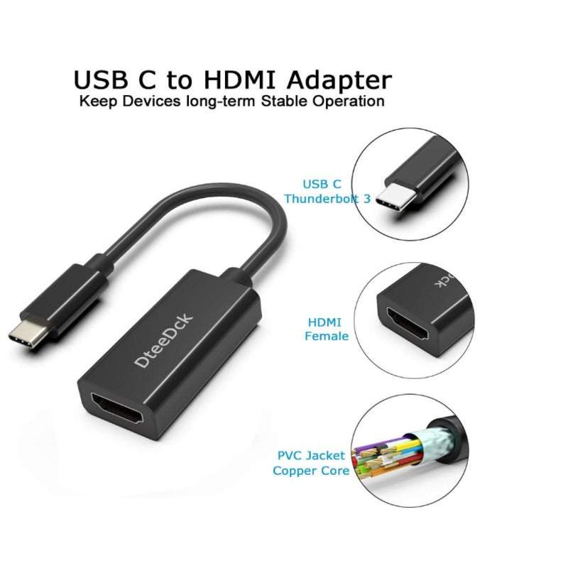 Network Cards Adapters Type To Hdmi Line Usb 4K Cable For Macbook Pro 2018 / 2017 Samsung Galaxy S9 S8 Surface Book Dell