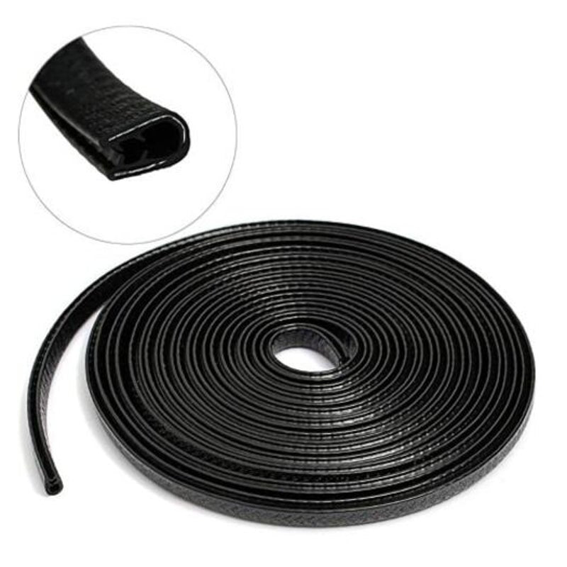 U Shape Car Door Edge Trim Rubber Seal Protector Guard Strip 4M For Boat Universal Black