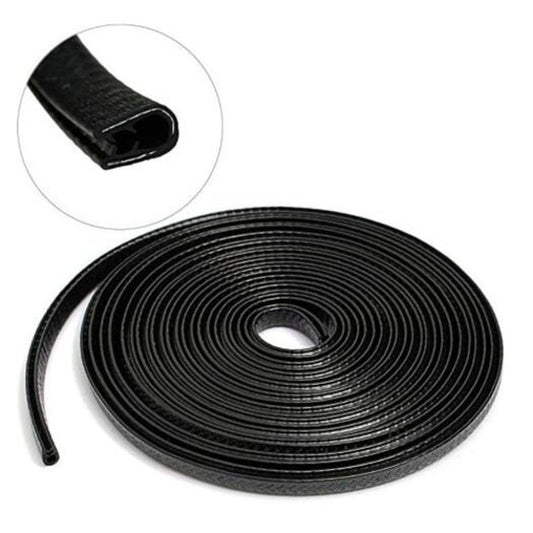 U Shape Car Door Edge Trim Rubber Seal Protector Guard Strip 4M For Boat Universal Black