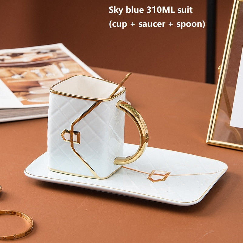 310Ml Novelty Handbag Coffee Cup With Tray