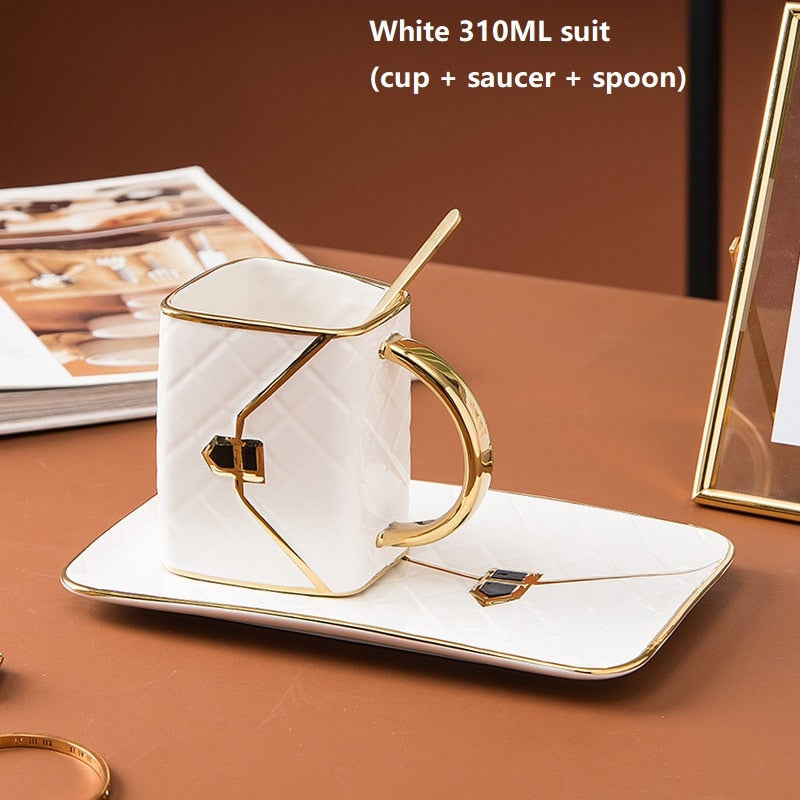 310Ml Novelty Handbag Coffee Cup With Tray