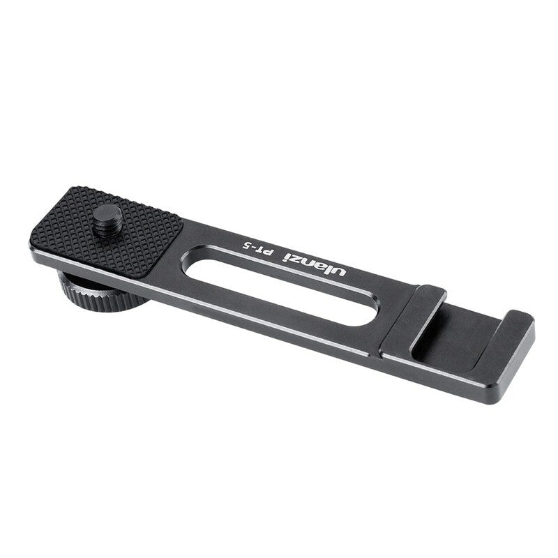 Pt 5 Vlogging Microphone Mount Stand Extension Bar Plate Black