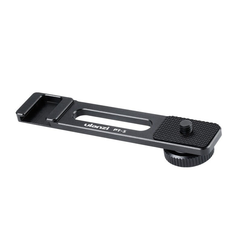 Pt 5 Vlogging Microphone Mount Stand Extension Bar Plate Black