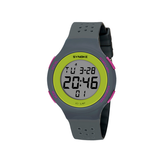 Veile Studios Ultra Thin Led Swimming Waterproof Electronic Watch Fashion Sports Black Green