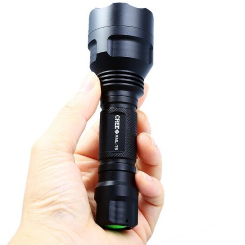 C8 Cree Led Waterproof Flashlight Black