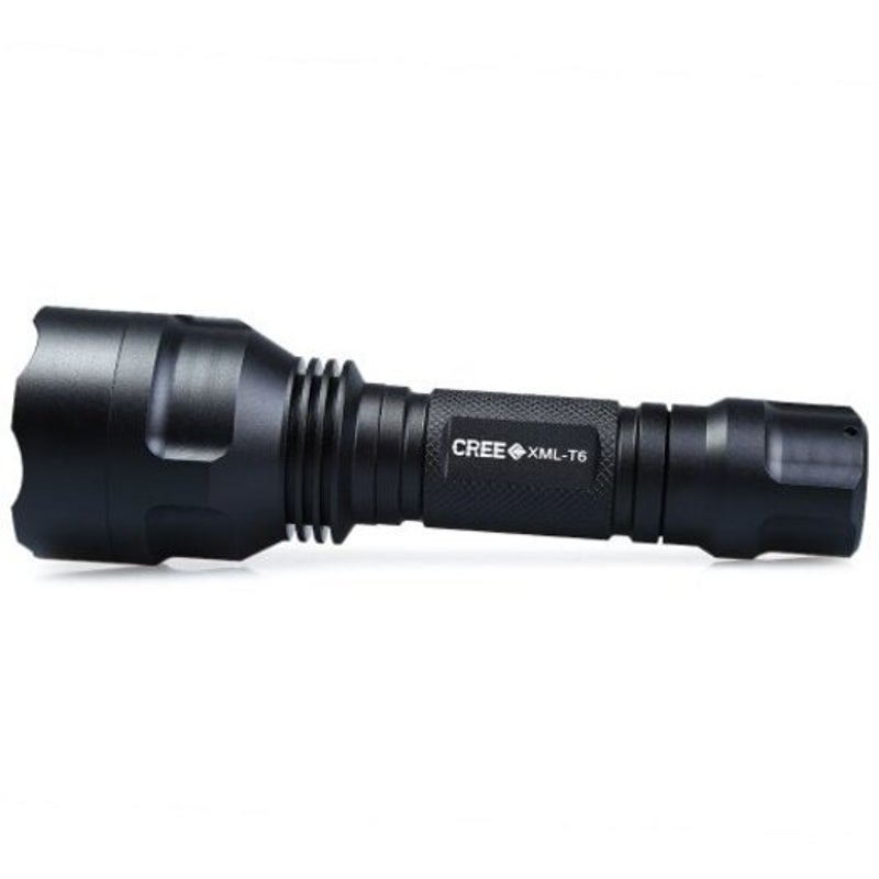 C8 Cree Led Waterproof Flashlight Black