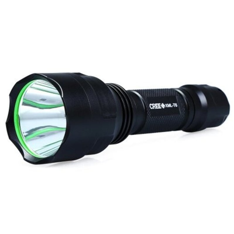 C8 Cree Led Waterproof Flashlight Black
