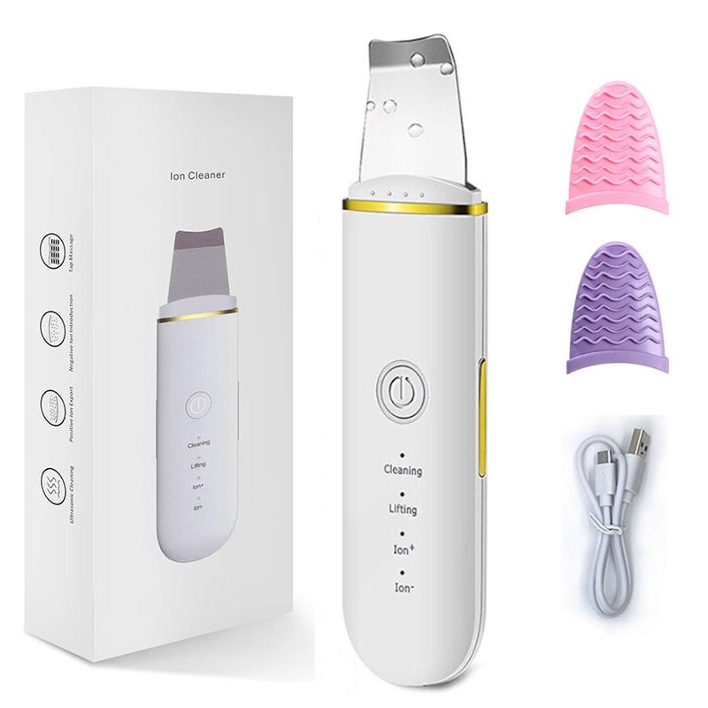 Ultrasonic Skin Scrubber Electric Vibration Deep Face Cleaning Peeling Shovel Facial Pore Cleaner Lifting Massager Beaut