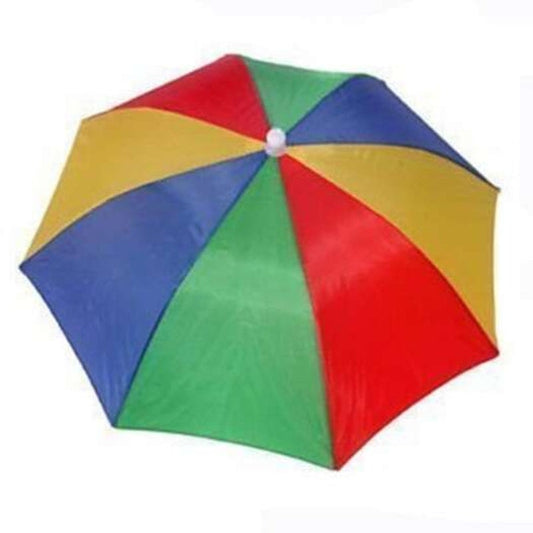 Umbrella Hat Headwear For Outdoor Fishing Gardening Beach Rainbow Multi