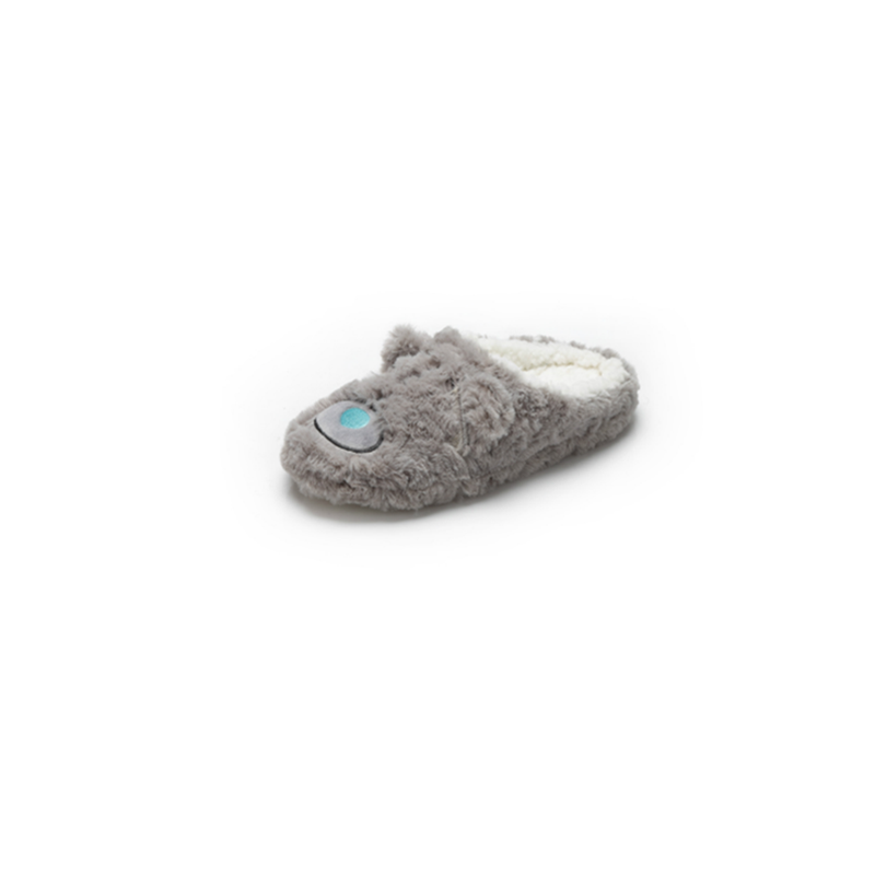 Unisex Cute Cotton Memory Foam Slip Soft Indoor Slippers Grey