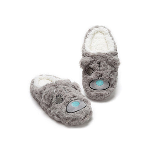 Unisex Cute Cotton Memory Foam Slip Soft Indoor Slippers Grey