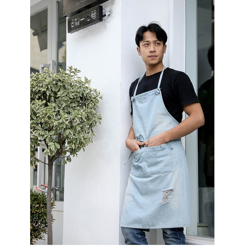 Unisex Multifunctional Cotton Denim Crafting Kitchen Apron
