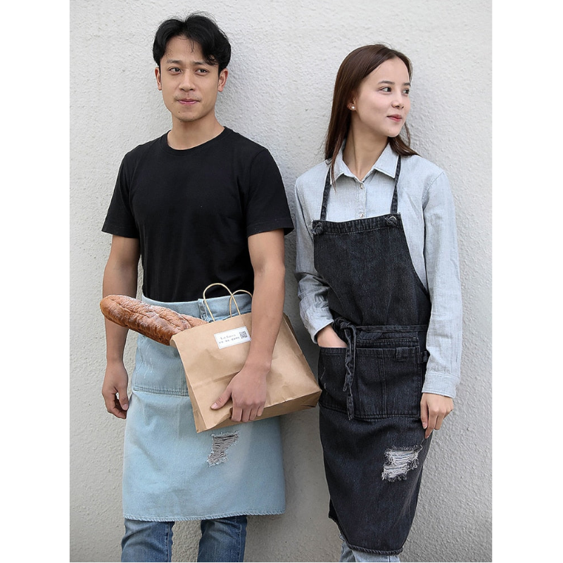 Unisex Multifunctional Cotton Denim Crafting Kitchen Apron