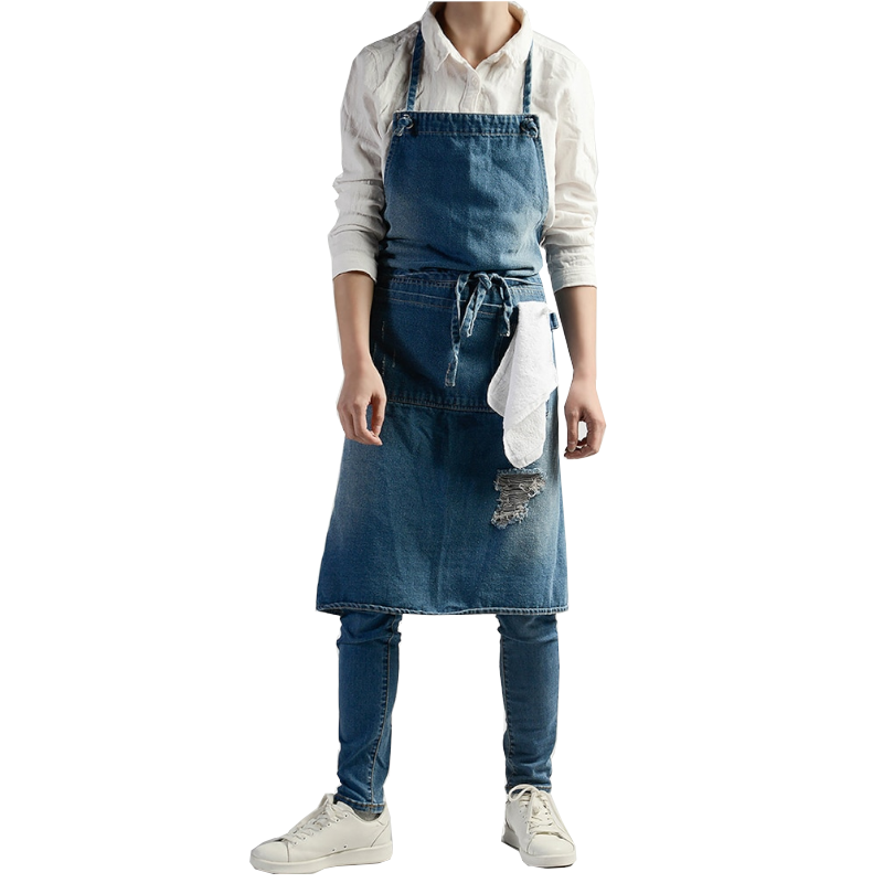 Unisex Multifunctional Cotton Denim Crafting Kitchen Apron