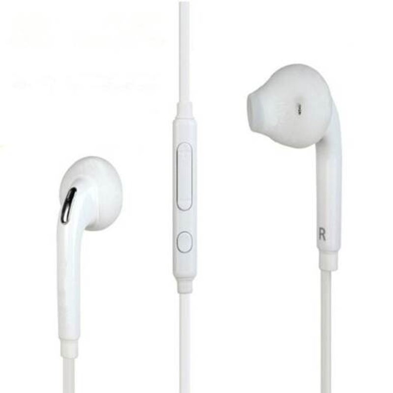 Universal 3.5Mm Wired Earphones Stereo In Earbuds With Microphone White
