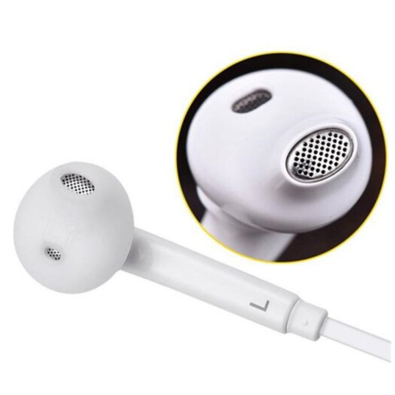 Universal 3.5Mm Wired Earphones Stereo In Earbuds With Microphone White