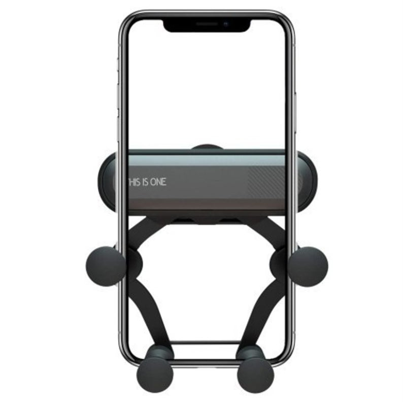 Universal Car Phone Holder Air Vent Gravity Linkage Shock Mount Black