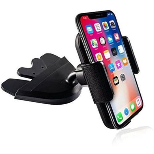 Universal Cd Slot Smartphone Car Mount Holder For Iphone Samsung All Smartphones Black