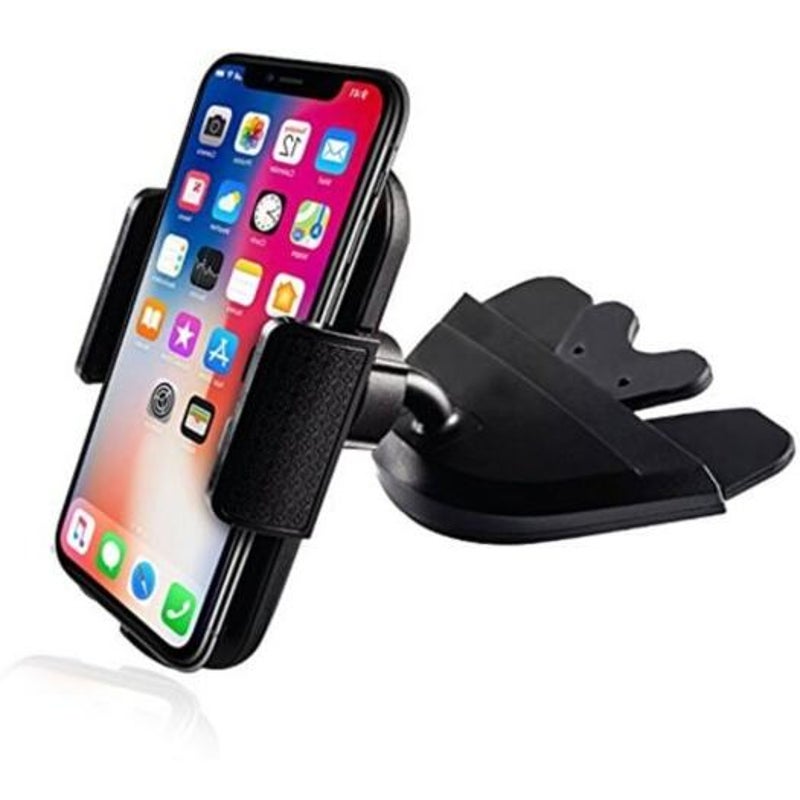 Universal Cd Slot Smartphone Car Mount Holder For Iphone Samsung All Smartphones Black