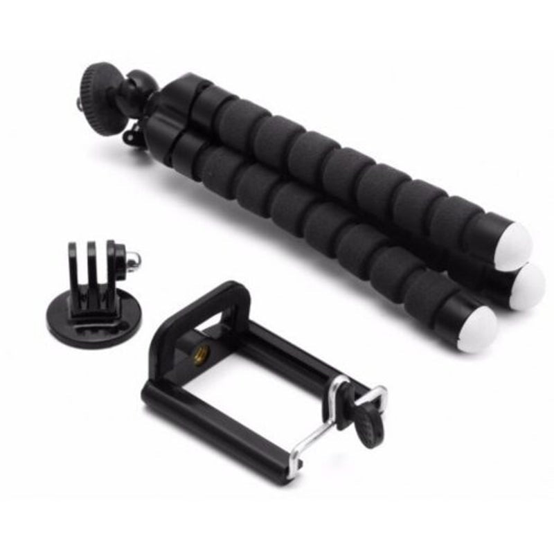 Universal Compact Tripod Stand Flexible Octopus Phone Camera Selfie Stick Mount For Smartphone / Digital Black