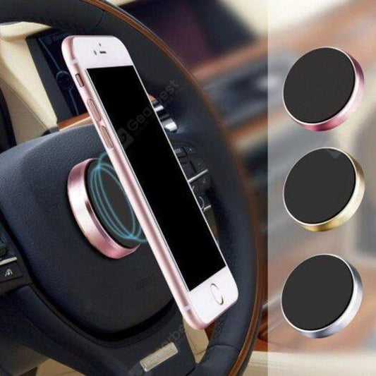 Universal In Car Magnetic Dashboard Cell Mobile Phone Gps Mount Holder Stand Tool Gold Circular