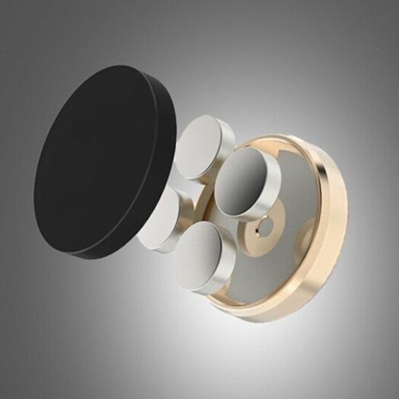 Universal In Car Magnetic Dashboard Cell Mobile Phone Gps Mount Holder Stand Tool Gold Circular