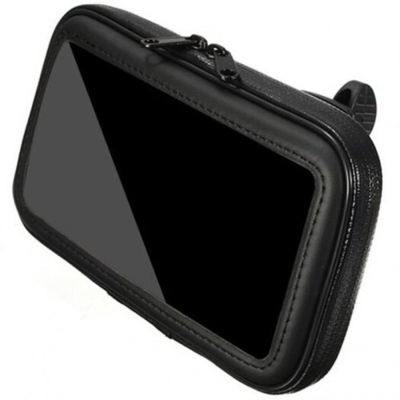 Universal Motorcycle Bike Bicycle Handlebar Waterproof Phone Mount Bag Holder Case Black