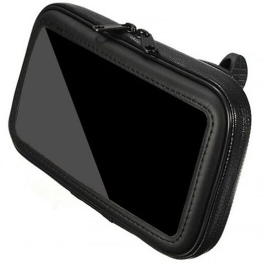 Universal Motorcycle Bike Bicycle Handlebar Waterproof Phone Mount Bag Holder Case Black