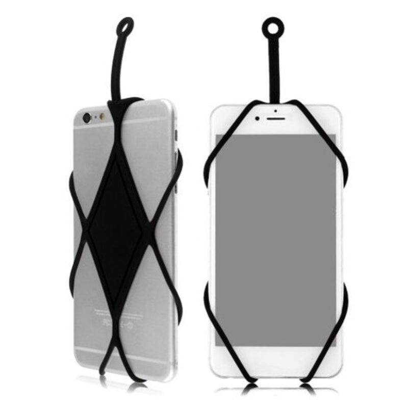 Universal Silicone Cell Phone Lanyard Holder Case Cover For Xiaomi Ipone Samsung Black