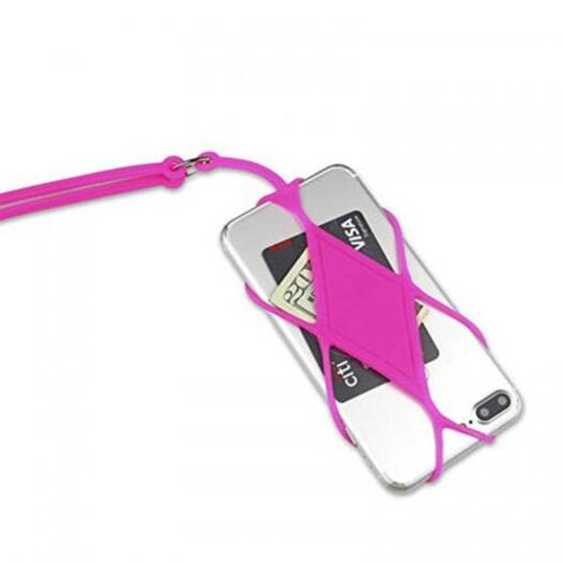 Universal Silicone Cell Phone Lanyard Holder Case Cover For Xiaomi Ipone Samsung Black