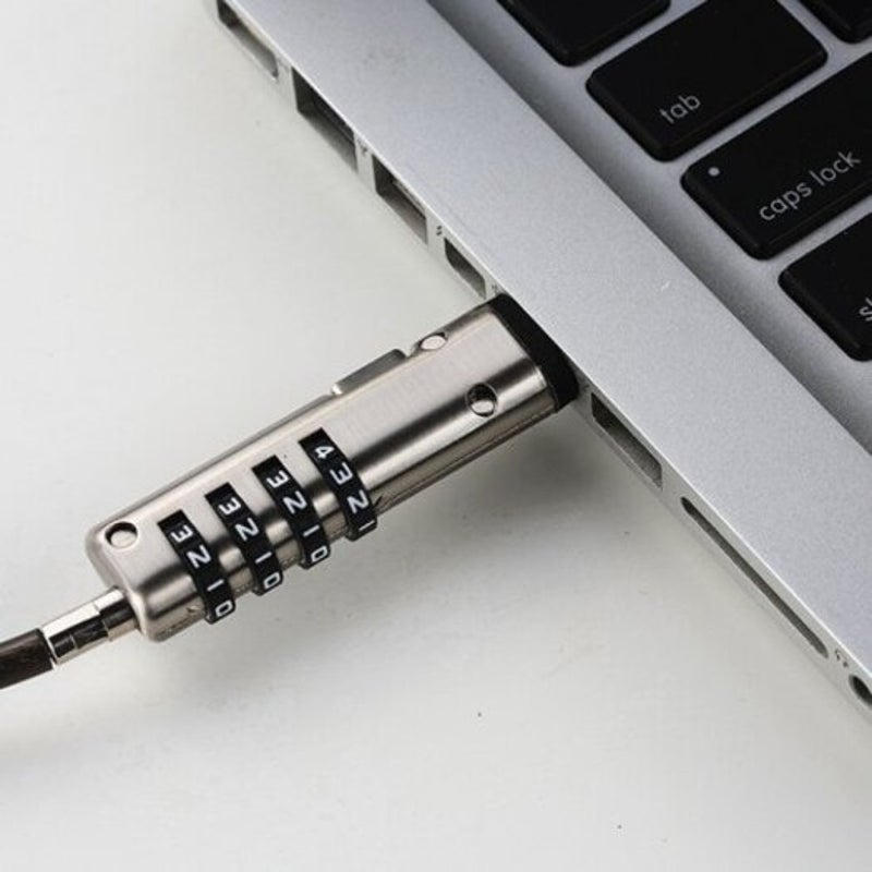 Universal Usb Interface Laptop Lock Silver