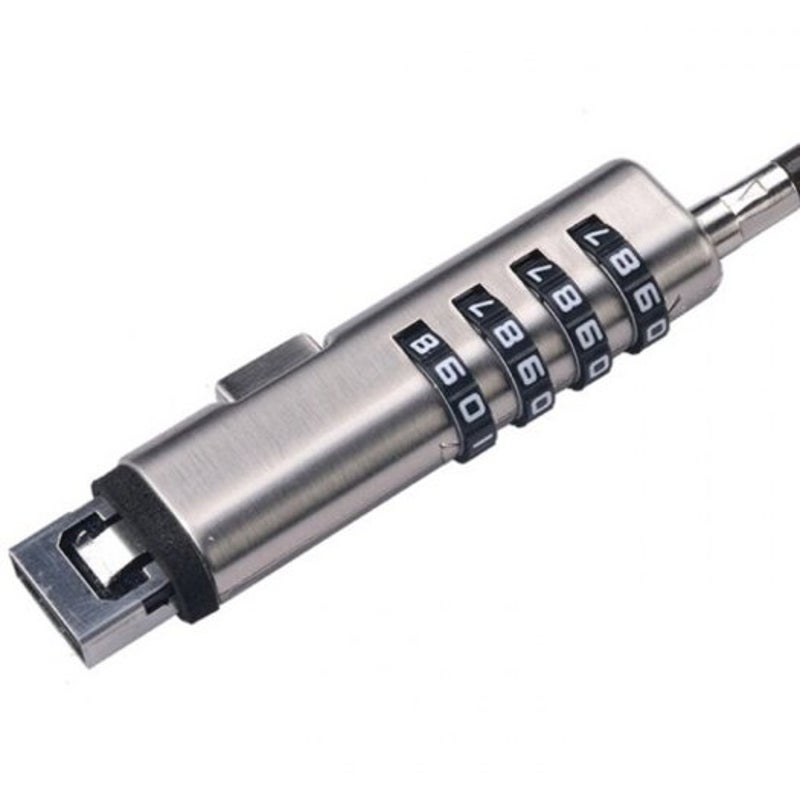 Universal Usb Interface Laptop Lock Silver