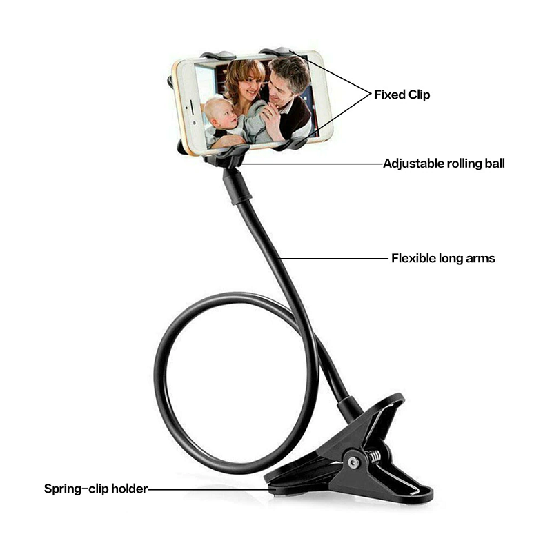 360 Degree Rotating Flexible Phone Holder Stand Long Arm Bracket Support