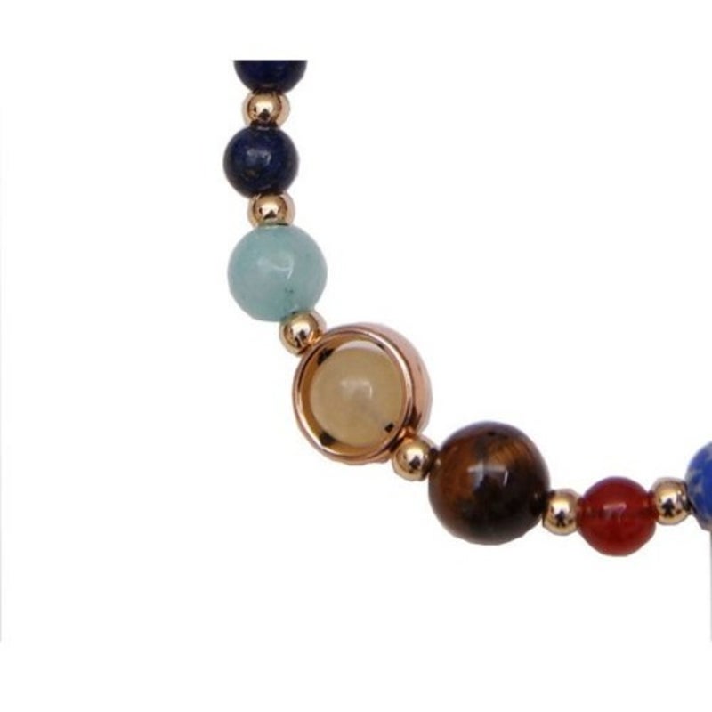 Veile Studios Universe Solar System Colorful Beads Bracelet Cosmic Galaxy