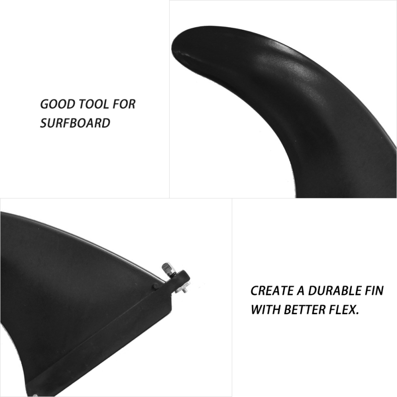 Surf Board Tail Rudder Water Fin Simple Surfboard Paddle Accessories Black