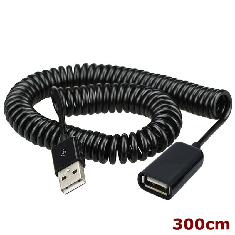 Usb 2.0 Extension Cable Male To Female Retractable Spring Type 3M
