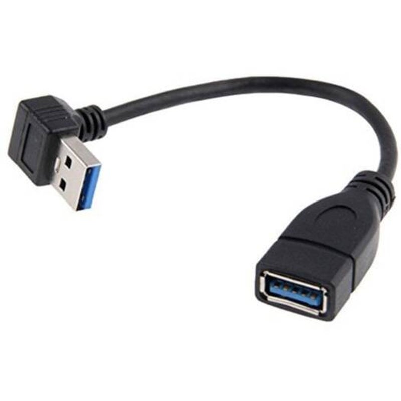 Usb 3.0 Right Angle 270 Degree Extension Cable Male To Femaleotg Adapter Black