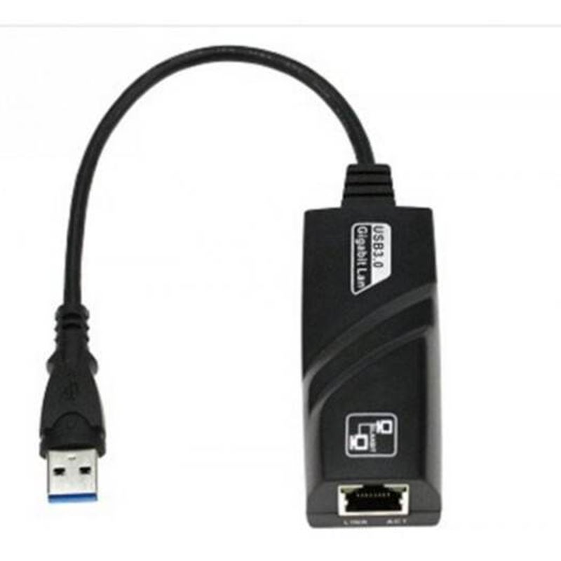 Usb 3.0 To Rj45 Ethernet Lan Network Adapter 1000Mbps Black