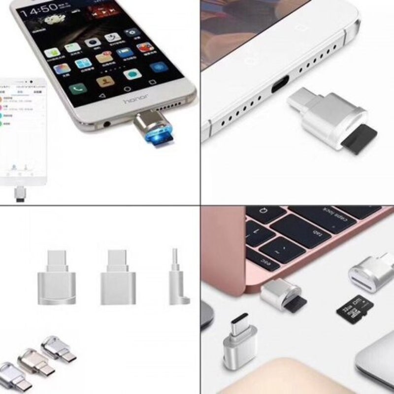 Usb 3.1 Type C Card Reader Converter Silver