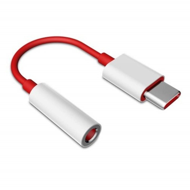 Usb 3.1 Type C To 3.5Mm Jack Audio Adapter For Oneplus 6T / 7 5T 2Pcs Red