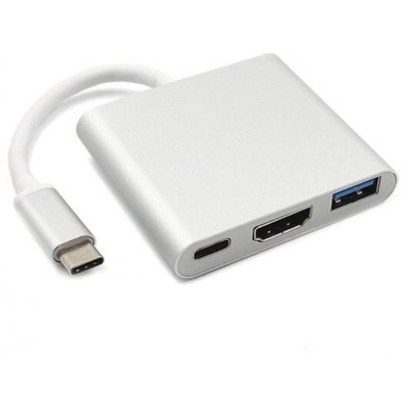 3 In 1 Type C To Hdmi-Compatible Usb 3.0 Charging Adapter Usb-C 3.1 Hub