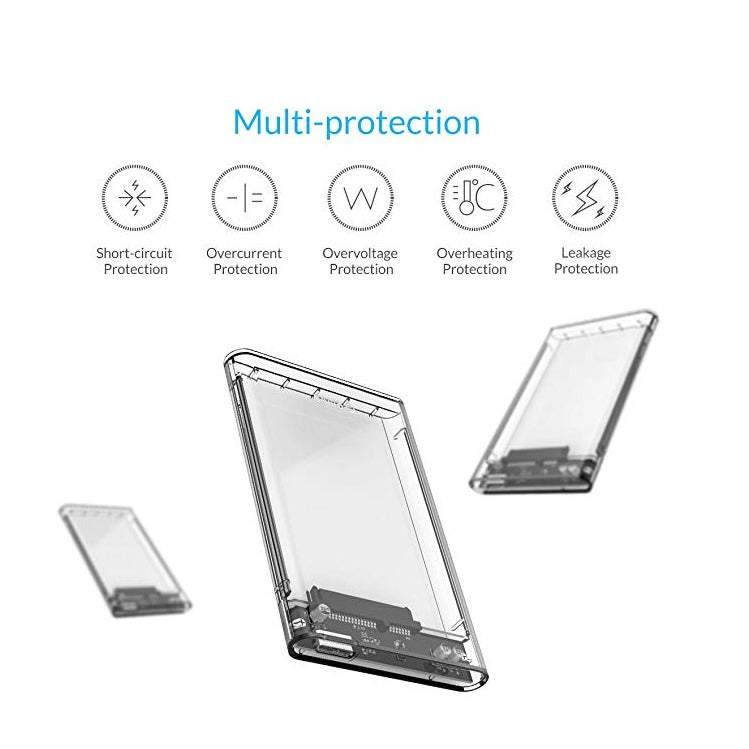 Portable External Hard Drives Usb 3 Enclosure Casing For 2.5 Inch 7Mm / 9.5Mm Sata Hdd Ssd Support Uasp Iii Max 2Tb Tool