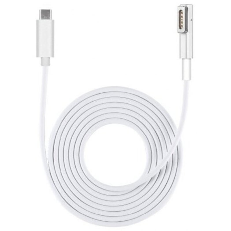 Usb C To Magsate 1 L Tip Power Adapter Cable For Macbook Pro / Air White