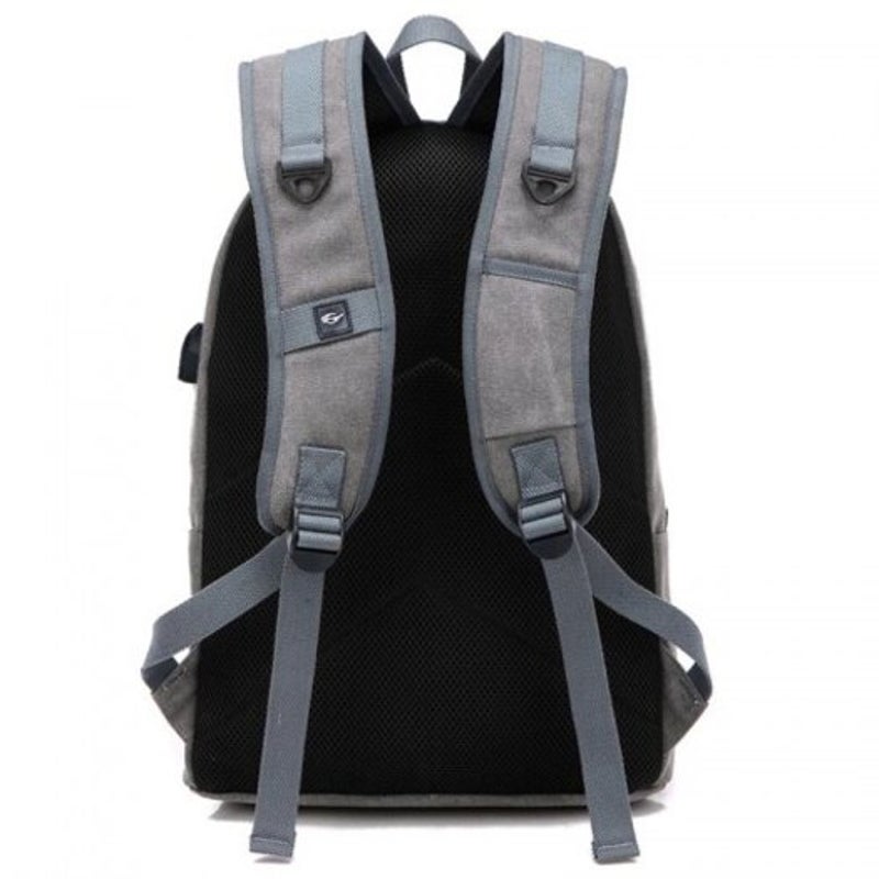 Usb Charging Port Laptop Backpack Men's Canvas Outdoor Travel Sports Bag