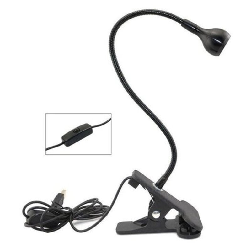 Usb Computer Reading Led Clip Lamp Black Warm Light