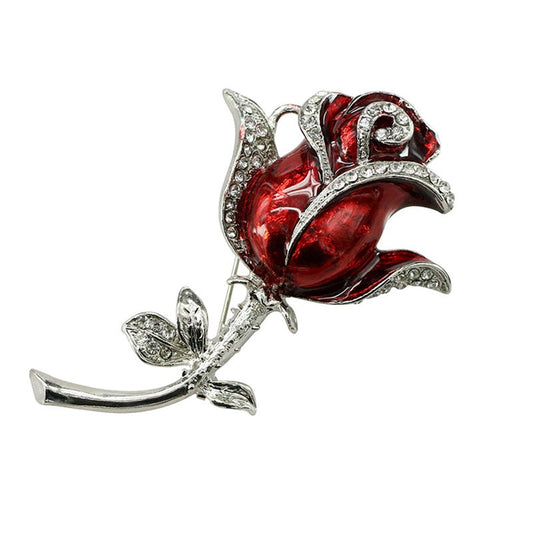Usb Flash Drive 128Gb Crystal Rose Flowers Brooch Pendrive Memory Storage Stick For Ladies