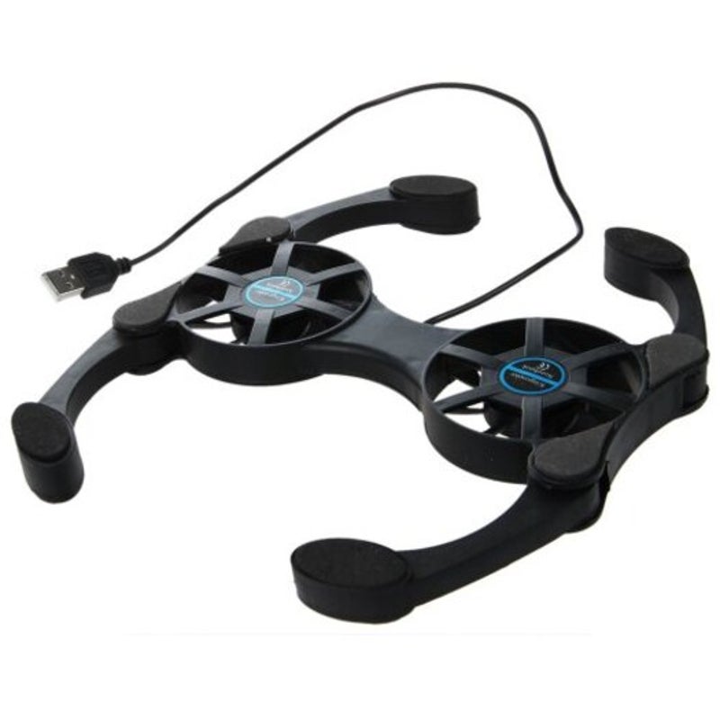 Usb Mini Laptop Fan Cooler Cooling Pad Folding Coller Black