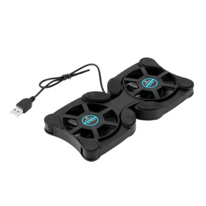 Usb Mini Laptop Fan Cooler Cooling Pad Folding Coller Black