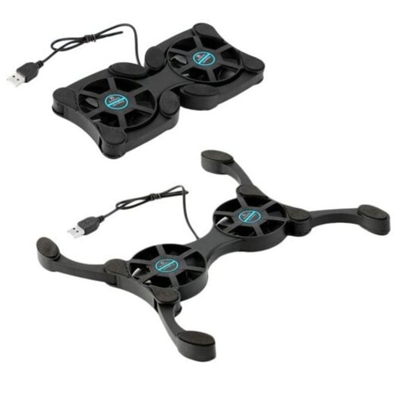 Usb Mini Laptop Fan Cooler Cooling Pad Folding Coller Black