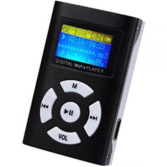Usb Mini Mp3 Player Lcd Screen Support 32Gb Micro Sd Tf Card Black